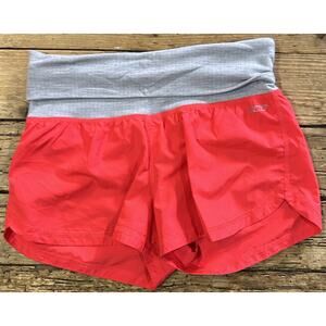 Lorna Jane Size S Pink Grey High Waist Folded Shorts